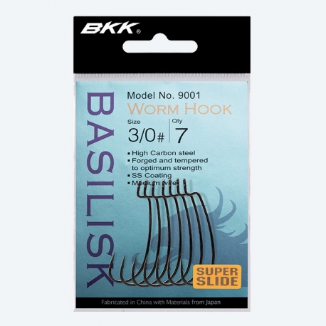 BKK Basilisk Worm Hook No.1 hameçon décalé à ouverture droite