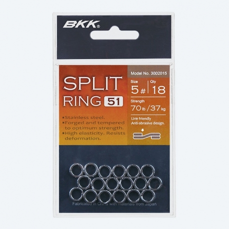 BKK Split Ring-51 No.1 en acier inoxydable