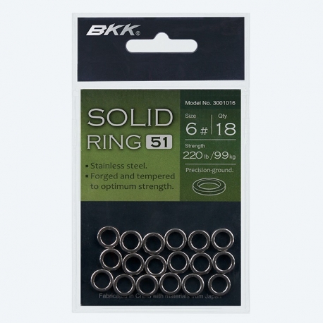 BKK Bague solide-51 No. 3 en acier inoxydable