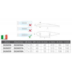 Anode série naca mm.510x10x53 2
