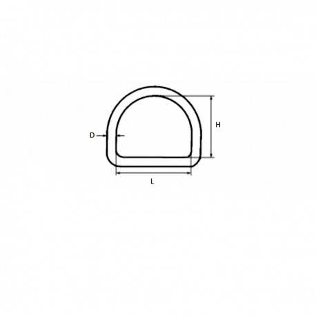 Anneau "D" en acier inoxydable