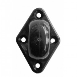 Plaque en nylon avec cavalier et quatre trous de fixation