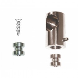 Embout pour main courante, en acier inoxydable AISI 316, usiné à partir d'une pièce massive. 2