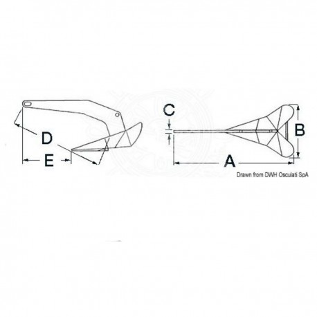 Ancre Lewmar en acier inoxydable - Delta