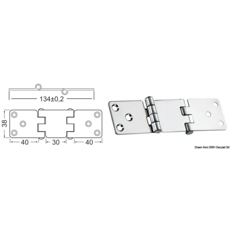 Charnière en porte-à-faux de 2 mm 20587