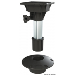 Support de siège Waverider avec amortisseur, tête pivotante et base encastrée 39292