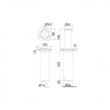 Lampe de table LED rétractable Aurora - Osculati