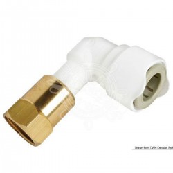 Coude avec filetage femelle 1/2 BSP - Baleine