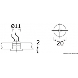 Lumière de courtoisie DEL encastrée à l'avant de l'Apus-r