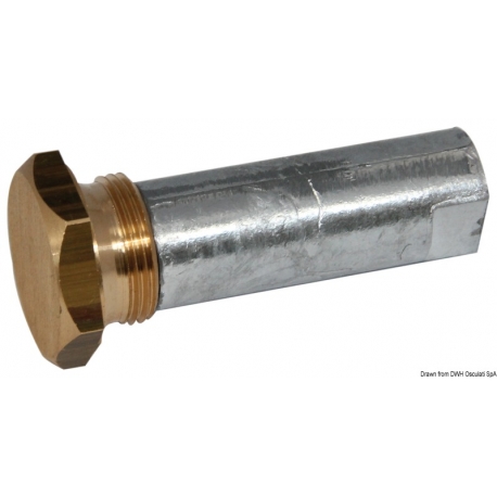 Anode de moteur hors-bord avec bouchon (zinc)