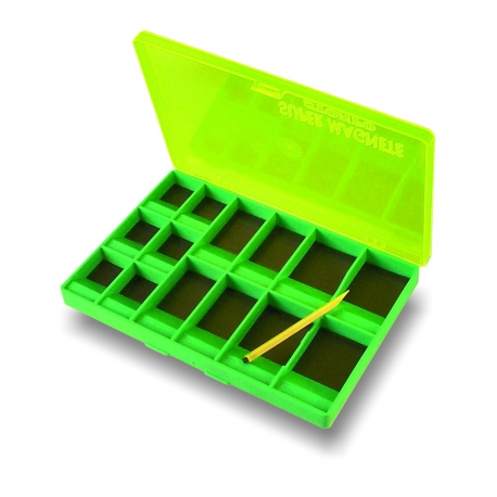 Boîte Stonfo Super Magnet avec 14 compartiments pour crochets