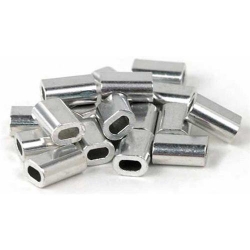 Sele Tubes ovales en aluminium 0,7 cm. pour matériel de pêche - 1000 pcs.
