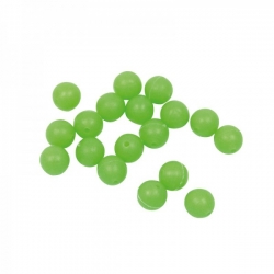 Sele Fluo 6 mm. perles rondes dures pour la pêche - 1000 pcs.