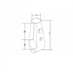 Support de chaire en acier inoxydable AISI 316 pour mâts de drapeau 2