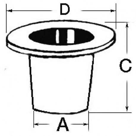 Décharge de mer filetée en plastique blanc