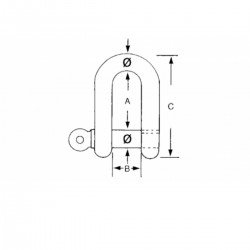 Manille en acier inoxydable Aisi316 2