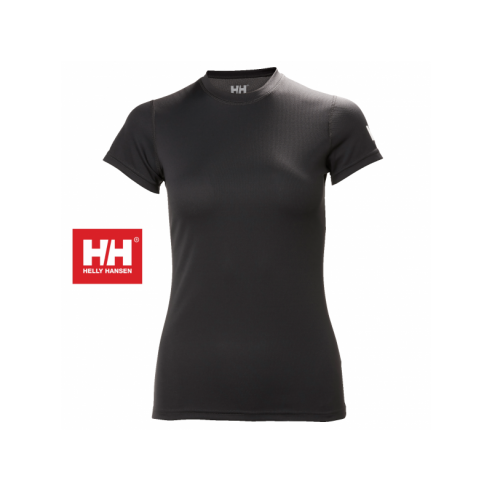 T-Shirt Tech da donna in tessuto tecnico nero - Helly Hansen