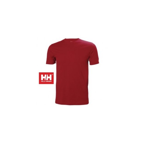 T-Shirt Crew in cotone rosso - Helly Hansen