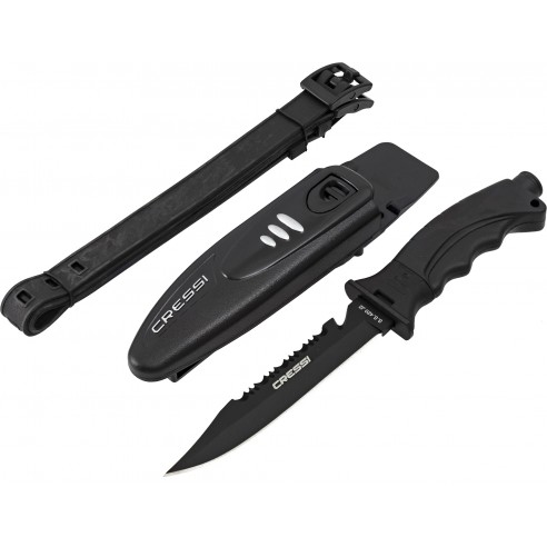 Couteau de plongée Borg Black Blade 14.5 mm lame - Cressi