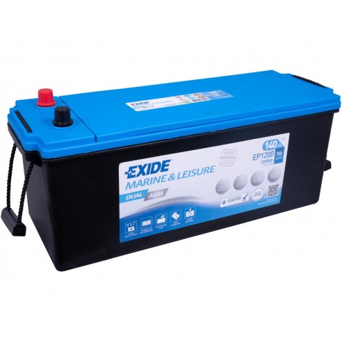 Exide Dual AGM 12 V 140 Ah Batterie de démarrage et de service EP1200