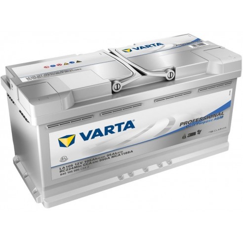 Varta Professional Dual Purpose AGM 12 V 105 Ah Batterie de démarrage et de service