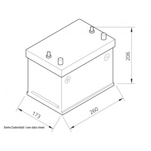 Batterie de démarrage et de service Exide Dual AGM 12 V 50 Ah EP450 2