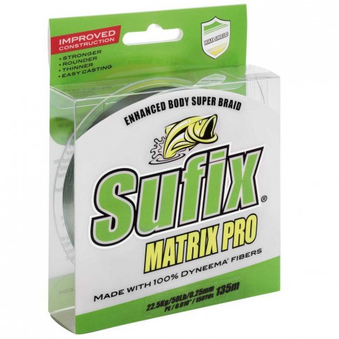 Sufix Matrix Pro 0.25 MM. trecciato da 135M midnight green