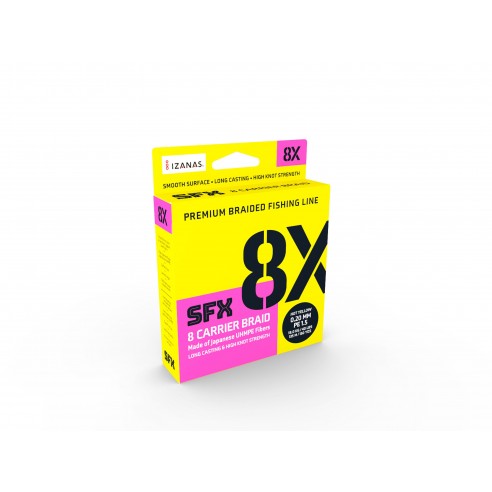 Sufix SFX 8X 0.128 MM. trecciato da 135M hot yellow