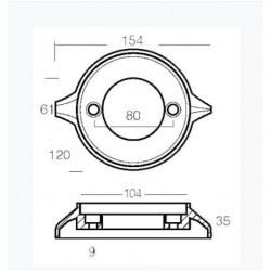 Kit d'anodes en aluminium pour les moteurs Volvo Penta 280 2