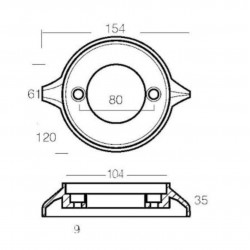 Kit d'anodes en aluminium pour les moteurs Volvo Penta 290 C 2