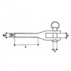 Borne à fourche à emboîtement en acier inoxydable AISI 316 2