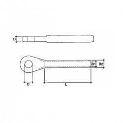 Terminal de presse à œil en acier inoxydable AISI 316 2