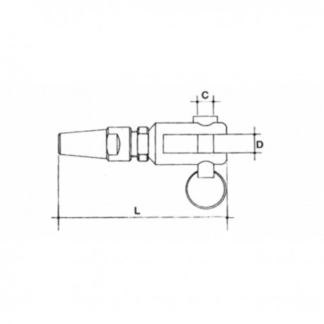 Borne à fourche en acier inoxydable AISI 316