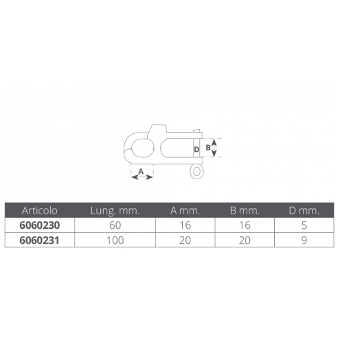Mousqueton de remorquage 60 mm - Marine Town