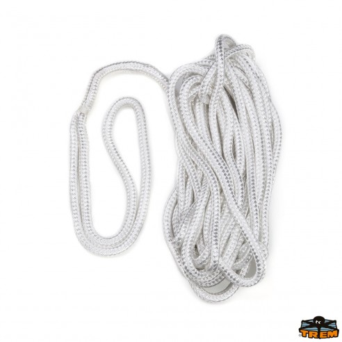 Corde polyester plombée blanche Ø 12 mm. 7 m.