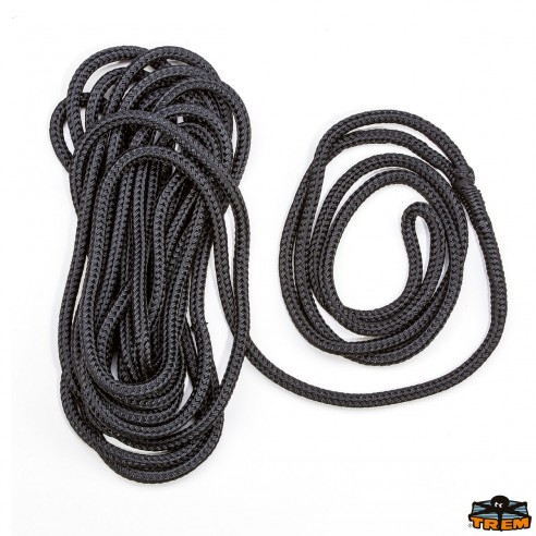 Corde plombée en polyester noir Ø 16 mm. 11 mt.