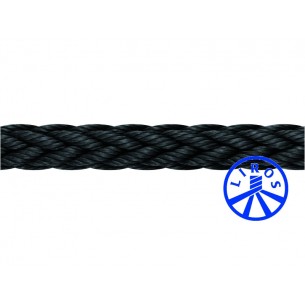Amarre noire en polyester Ø 14 mm. - Liros