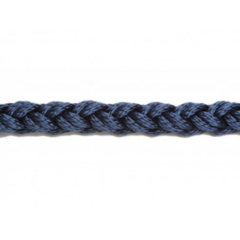 Ligne d'amarrage Squareline bleue en polyester Ø 20 mm.