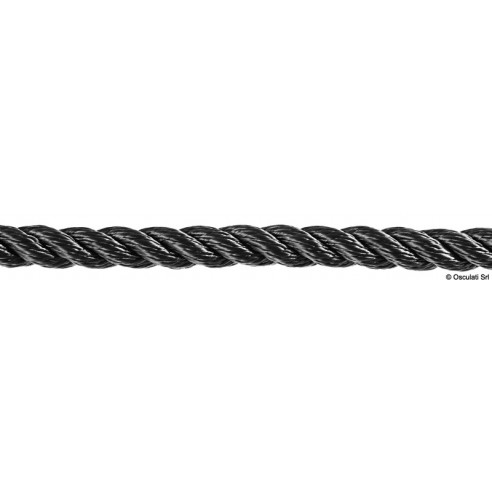 Amarre noire en polyester Gherlino Ø 18 mm. 100 mt. - Osculati