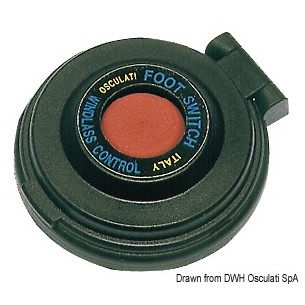 Bouton de pied de montée avec embout noir - Osculati