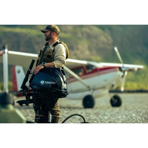 Moteur hors-bord Tohatsu MFS 20 cv démarrage électrique et commande à distance du trim électrique