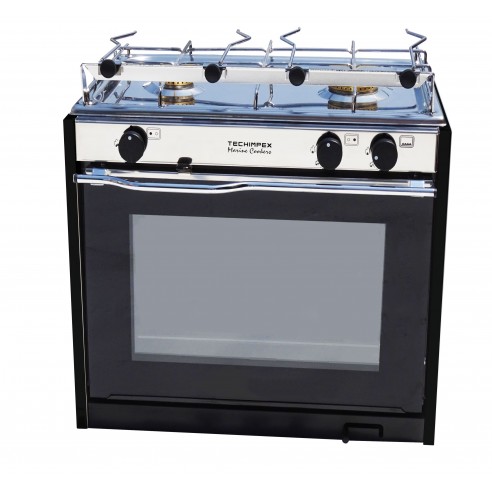 Marina 2-burner cooker with oven - Techimpex