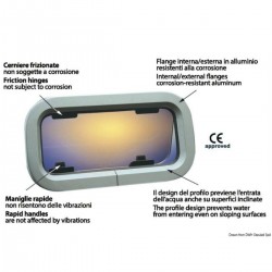 Hublot rectangulaire - AREA-1 - Bofor Marine Products - rond / ovale / pour  bateau