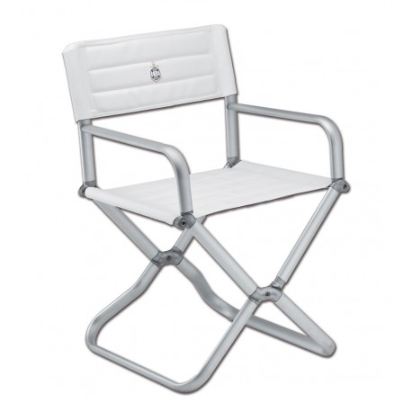 Chaise pliante avec profilé ovale en alliage léger