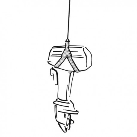 Élingue "Power Lift" pour moteurs hors-bord avec poignée supérieure - Trem