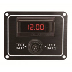 Panneau en alliage léger pour test numérique de l'état de charge de 2 batteries