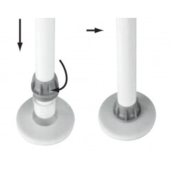 Support télescopique pour table mm.520-600 2