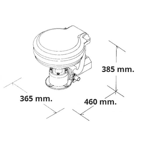Toilettes électriques Silent Comfort avec grande cuvette - Osculati