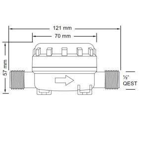 Jabsco 46400-0004 - Filtre en ligne Pumpgard 2