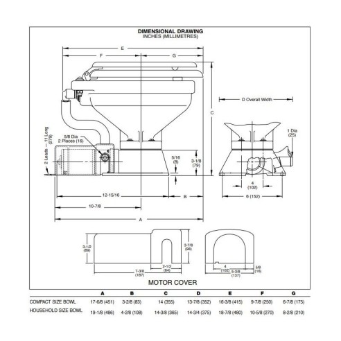 Jabsco 37010-4092 - Toilettes électriques standard 12 V